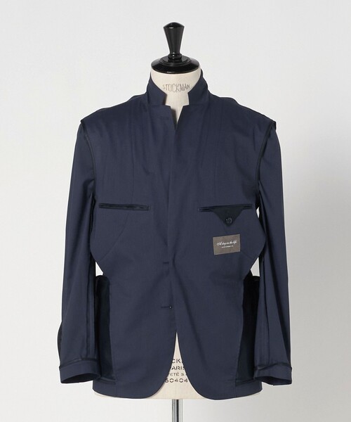 A DAY IN THE LIFE UNITED ARROWS（アデイインザライフユナイテッドアローズ）の「ドビー 2ボタン ジャケット-マシンウォッシャブル・接触冷感-＜A DAY IN THE LIFE＞（テーラードジャケット・メンズ・ダークグレー/ベージュ/ネイビー・XL/L/S/M）」の15枚目の写真