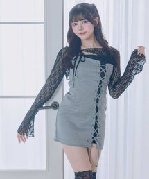 Belle Charme】Nosleeve Frill Onepiece（ワンピース）｜OLIVE des