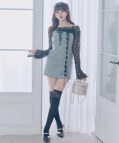 Belle Charme】Lace-up Cami Onepiece×Bolero Set（ワンピース