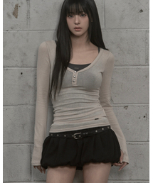 Steel Button Top (sage)