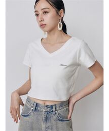 ライティングロゴプレートTシャツ 夏服