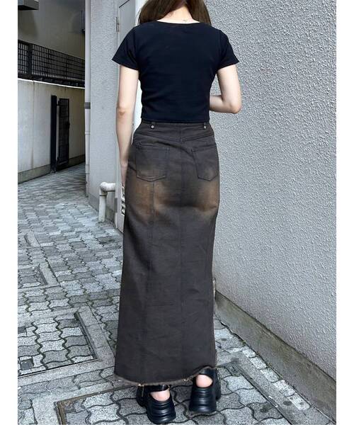 MURUA(ムルーア)の「ライティングロゴプレートTシャツ(Tシャツ/カットソー・レディース・パープル/ブラック/ホワイト・FREE)」の11枚目の写真