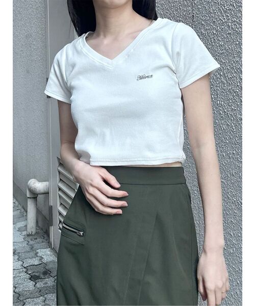 MURUA(ムルーア)の「ライティングロゴプレートTシャツ(Tシャツ/カットソー・レディース・パープル/ブラック/ホワイト・FREE)」の12枚目の写真