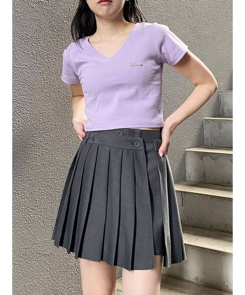 MURUA(ムルーア)の「ライティングロゴプレートTシャツ(Tシャツ/カットソー・レディース・パープル/ブラック/ホワイト・FREE)」の20枚目の写真