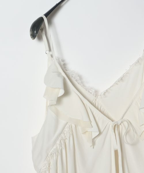 JEANASIS（ジーナシス）の「2WAYイレヘムキャミチュニック/672062（チュニック・レディース・ブラック/ブラウン/オフホワイト・FREE）」の7枚目の写真