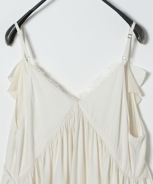 JEANASIS（ジーナシス）の「2WAYイレヘムキャミチュニック/672062（チュニック・レディース・ブラック/ブラウン/オフホワイト・FREE）」の9枚目の写真