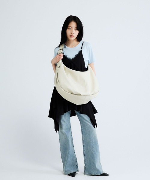 JEANASIS（ジーナシス）の「2WAYイレヘムキャミチュニック/672062（チュニック・レディース・ブラック/ブラウン/オフホワイト・FREE）」の14枚目の写真