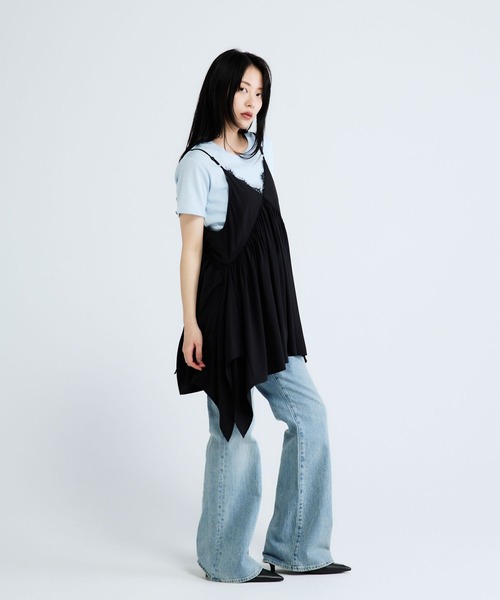 JEANASIS（ジーナシス）の「2WAYイレヘムキャミチュニック/672062（チュニック・レディース・ブラック/ブラウン/オフホワイト・FREE）」の21枚目の写真