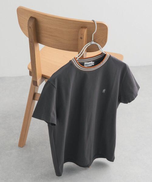 GYMPHLEX（ジムフレックス）の「『別注』GYMPHLEX×DOORS　KNIT LINE T-SHIRTS（Tシャツ/カットソー・レディース・チャコールグレー/ブルー/ホワイト/ピンク・ONE）」の18枚目の写真