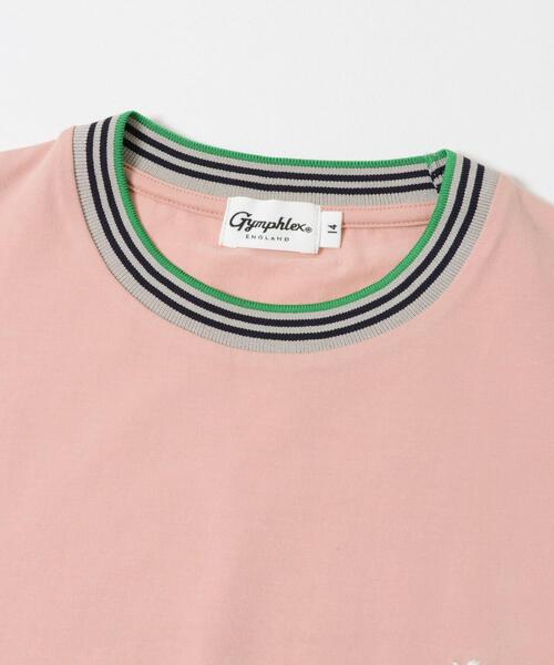 GYMPHLEX（ジムフレックス）の「『別注』GYMPHLEX×DOORS　KNIT LINE T-SHIRTS（Tシャツ/カットソー・レディース・チャコールグレー/ブルー/ホワイト/ピンク・ONE）」の9枚目の写真