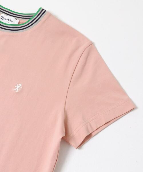 GYMPHLEX（ジムフレックス）の「『別注』GYMPHLEX×DOORS　KNIT LINE T-SHIRTS（Tシャツ/カットソー・レディース・チャコールグレー/ブルー/ホワイト/ピンク・ONE）」の10枚目の写真