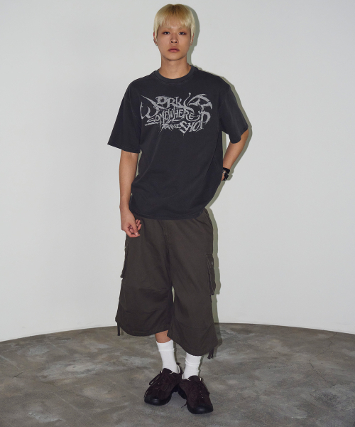 TRAVEL（トラベル）の「カリグラフィーピグメント半袖Tシャツブラックチャコール（Tシャツ/カットソー・レディース・その他・SMALL/MEDIUM/LARGE/X-LARGE）」の4枚目の写真
