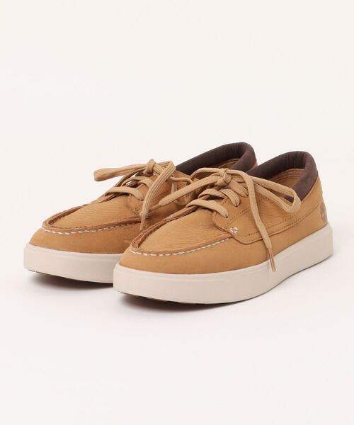 Timberland(ティンバーランド)の「Timberland ティンバーランド EMERSON STREET LOW LACE SNEAKER【本革】メンズレザーシューズ(エマソンストリートロー)(モカシン/デッキシューズ・メンズ・イエロー・25.0cm/25.5cm/26.0cm/26.5cm/27.0cm/27.5cm/28.0cm)」の1枚目の写真