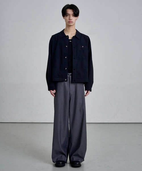 THE CLE(ザクレ)の「STRUCTURE LONG SLEEVE SHIRT / ストラクチャーロングスリーブシャツ(シャツ/ブラウス・メンズ・ブラック・2/1)」の7枚目の写真