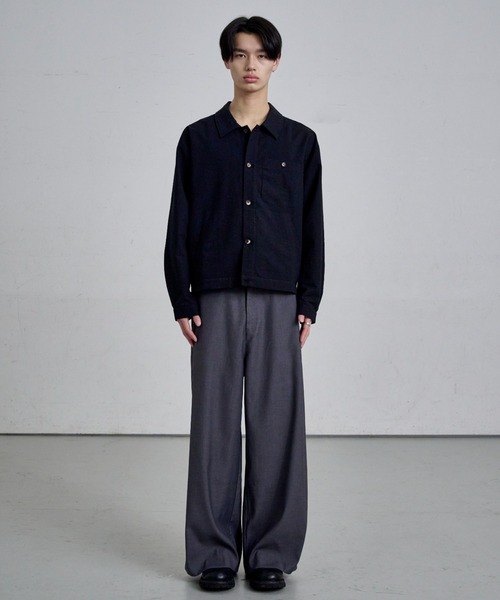 THE CLE(ザクレ)の「STRUCTURE LONG SLEEVE SHIRT / ストラクチャーロングスリーブシャツ(シャツ/ブラウス・メンズ・ブラック・2/1)」の8枚目の写真