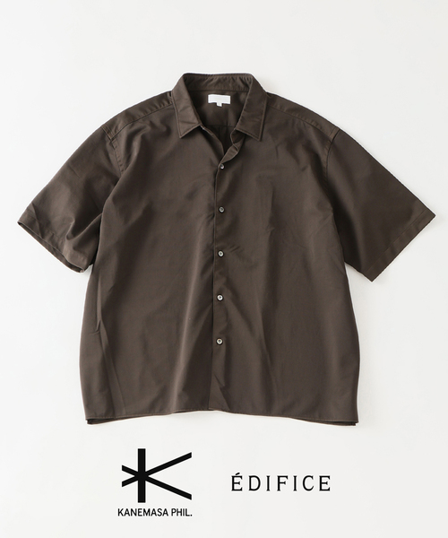 EDIFICE（エディフィス）の「Kanemasa Phil. (カネマサ フィル) 別注 36ゲージ Ny Atmsphr S/S シャツ（シャツ/ブラウス・メンズ・ホワイト/クリアブルー/ブラウン・MEDIUM/LARGE）」の3枚目の写真