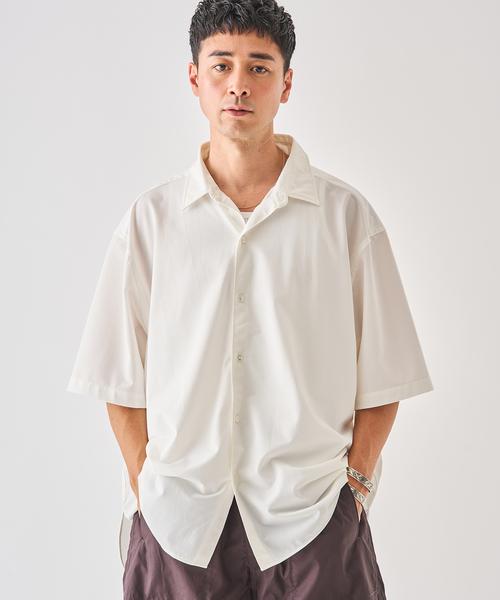 EDIFICE（エディフィス）の「Kanemasa Phil. (カネマサ フィル) 別注 36ゲージ Ny Atmsphr S/S シャツ（シャツ/ブラウス・メンズ・ホワイト/クリアブルー/ブラウン・MEDIUM/LARGE）」の15枚目の写真