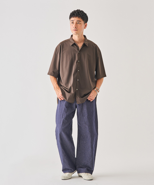 EDIFICE（エディフィス）の「Kanemasa Phil. (カネマサ フィル) 別注 36ゲージ Ny Atmsphr S/S シャツ（シャツ/ブラウス・メンズ・ホワイト/クリアブルー/ブラウン・MEDIUM/LARGE）」の21枚目の写真
