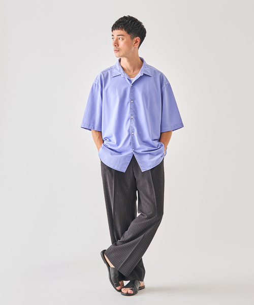 EDIFICE(エディフィス)の「Kanemasa Phil. (カネマサ フィル) 別注 36ゲージ Ny Atmsphr S/S シャツ(シャツ/ブラウス・メンズ・ホワイト/クリアブルー/ブラウン・MEDIUM/LARGE)」の20枚目の写真