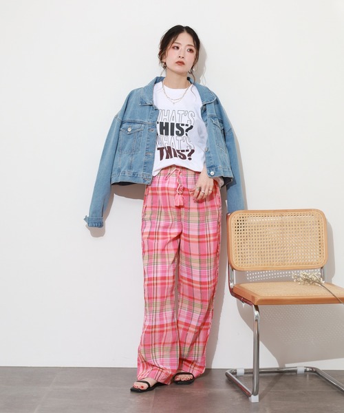 FUNALIVE(ファンアライブ)の「LE MELANGE 8分袖プリントTシャツ(Tシャツ/カットソー・レディース・ブラウン/ホワイト/ライトピンク・FREE)」の10枚目の写真
