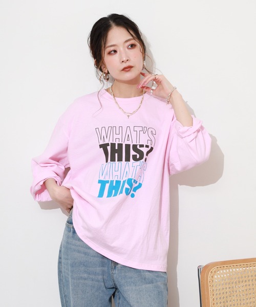 FUNALIVE(ファンアライブ)の「LE MELANGE 8分袖プリントTシャツ(Tシャツ/カットソー・レディース・ブラウン/ホワイト/ライトピンク・FREE)」の19枚目の写真
