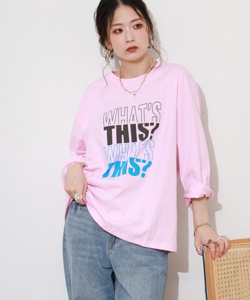FUNALIVE(ファンアライブ)の「LE MELANGE 8分袖プリントTシャツ(Tシャツ/カットソー・レディース・ブラウン/ホワイト/ライトピンク・FREE)」の21枚目の写真