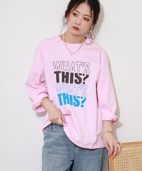 FUNALIVE(ファンアライブ)の「LE MELANGE 8分袖プリントTシャツ(Tシャツ/カットソー・レディース・ブラウン/ホワイト/ライトピンク・FREE)」の22枚目の写真