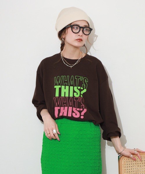 FUNALIVE(ファンアライブ)の「LE MELANGE 8分袖プリントTシャツ(Tシャツ/カットソー・レディース・ブラウン/ホワイト/ライトピンク・FREE)」の15枚目の写真