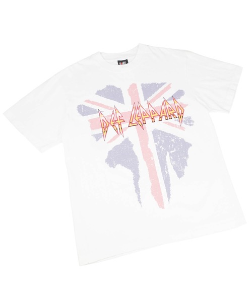 giant Vintage(ジャイアントヴィンテージ)の「【GIANT01】【Giant Vintage/ジャイアント ヴィンテージ】DEF LEPPARD BRITISH FLAG SCREEN PRINT OVERSIZED BOX SILHOUETTE T-SHIRTS(Tシャツ/カットソー・メンズ・ホワイト系その他・SMALL/MEDIUM/LARGE)」の2枚目の写真