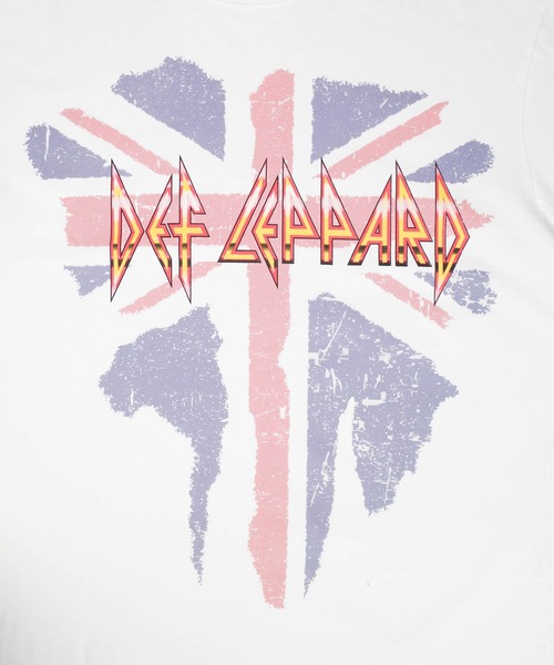 giant Vintage(ジャイアントヴィンテージ)の「【GIANT01】【Giant Vintage/ジャイアント ヴィンテージ】DEF LEPPARD BRITISH FLAG SCREEN PRINT OVERSIZED BOX SILHOUETTE T-SHIRTS(Tシャツ/カットソー・メンズ・ホワイト系その他・SMALL/MEDIUM/LARGE)」の5枚目の写真