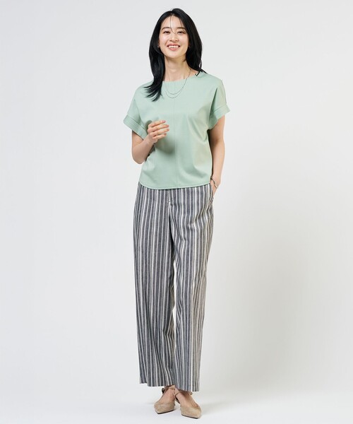 J.PRESS Ladies(J.プレス レディス)の「【WEB限定カラーあり】リネンレーヨン 柄 ワイドパンツ(その他パンツ・レディース・ベージュ系3/ネイビー系3/ネイビー系1/アイボリー系1・XS/S)」の14枚目の写真