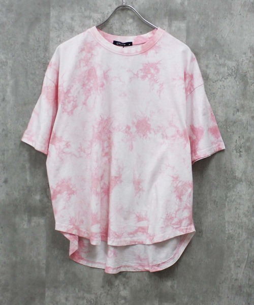 SHISKY(シスキー)の「メンズ タイダイ染め BIGシルエット Tシャツ(826-102)(Tシャツ/カットソー・メンズ・ブラック/ネイビー/パープル/オレンジ/グリーン/ピンク・XL/140/37h)」の5枚目の写真