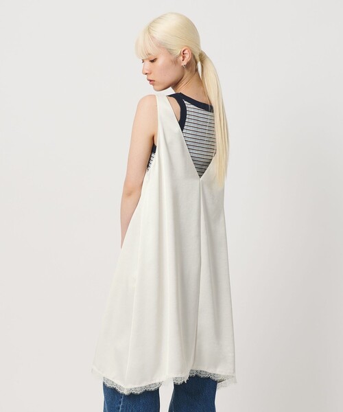 BEAUTY&YOUTH UNITED ARROWS(ビューティーアンドユースユナイテッドアローズ)の「レース ノースリーブ ミニワンピース ウォッシャブル(ワンピース・レディース・ブラック/オフホワイト・FREE)」の4枚目の写真
