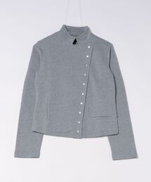 agnes b.（アニエスベー）の「リネン コットン メルトン スタンドカラー プレッションジャケット "Fifre"（ブルゾン）」