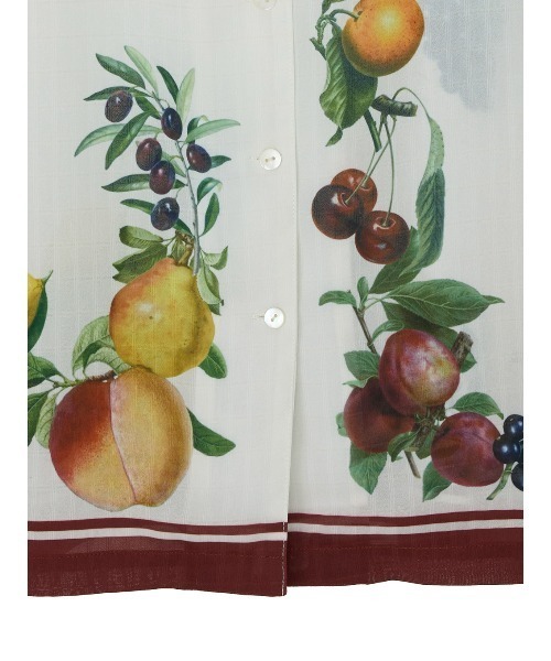 Ameri（アメリ）の「MEDI FRUIT SCARF PATTERN SHEER SHIRT（シャツ/ブラウス・レディース・ブラック/アイボリー・FREE）」の10枚目の写真