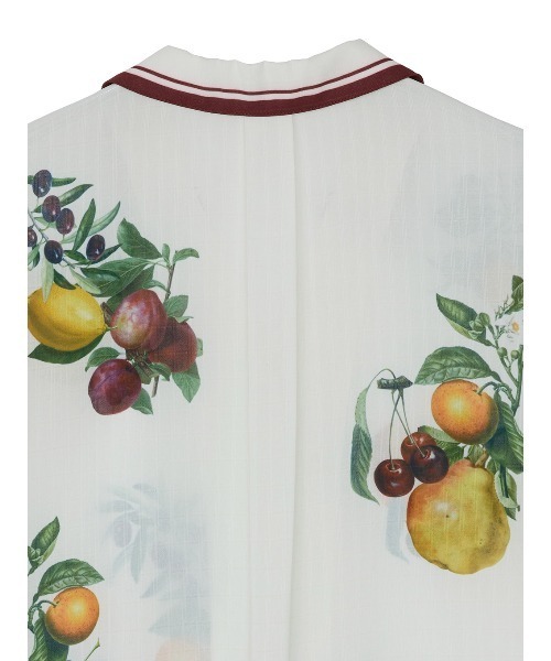 Ameri（アメリ）の「MEDI FRUIT SCARF PATTERN SHEER SHIRT（シャツ/ブラウス・レディース・ブラック/アイボリー・FREE）」の13枚目の写真