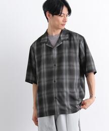 オンブレーチェックシャツ 半袖