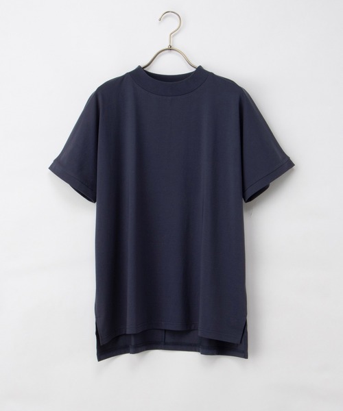 Honeys(ハニーズ)の「【ハニさら・接触冷感・UVカット・遮熱】ハイネックチュニック(Tシャツ/カットソー・レディース・パープル/ライトグレー/ネイビー/ブラック・L/LL/M/S)」の17枚目の写真
