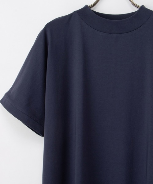 Honeys(ハニーズ)の「【ハニさら・接触冷感・UVカット・遮熱】ハイネックチュニック(Tシャツ/カットソー・レディース・パープル/ライトグレー/ネイビー/ブラック・L/LL/M/S)」の18枚目の写真
