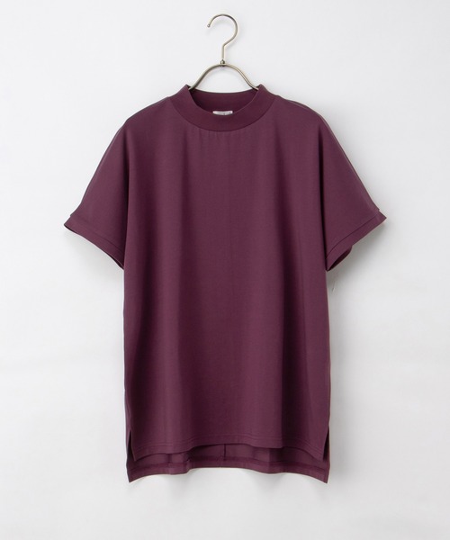 Honeys(ハニーズ)の「【ハニさら・接触冷感・UVカット・遮熱】ハイネックチュニック(Tシャツ/カットソー・レディース・パープル/ライトグレー/ネイビー/ブラック・L/LL/M/S)」の19枚目の写真