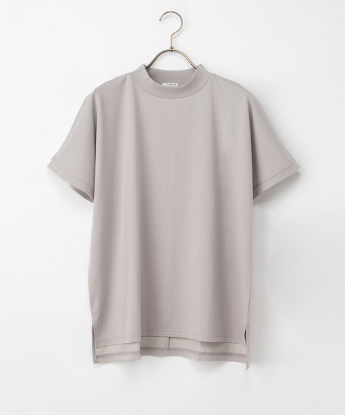 Honeys(ハニーズ)の「【ハニさら・接触冷感・UVカット・遮熱】ハイネックチュニック(Tシャツ/カットソー・レディース・パープル/ライトグレー/ネイビー/ブラック・L/LL/M/S)」の21枚目の写真