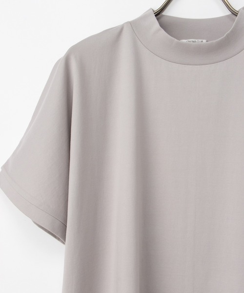 Honeys(ハニーズ)の「【ハニさら・接触冷感・UVカット・遮熱】ハイネックチュニック(Tシャツ/カットソー・レディース・パープル/ライトグレー/ネイビー/ブラック・L/LL/M/S)」の22枚目の写真