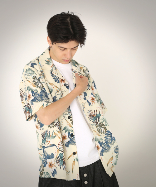ROCKPSYCHO(ロックサイコ)の「アロハサマーシャツ(シャツ/ブラウス・メンズ・アイボリー・MEDIUM/LARGE/X-LARGE)」の6枚目の写真