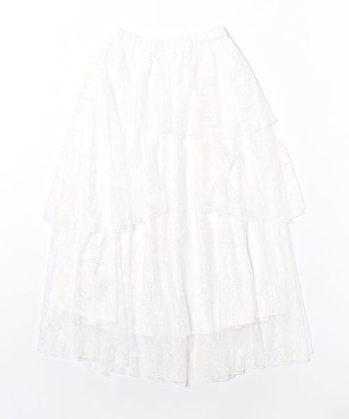 tocco closet(トッコ クローゼット)の「チュールレースティアードスカート(スカート・レディース・オフホワイト・M)」の16枚目の写真