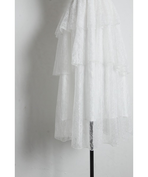 tocco closet(トッコ クローゼット)の「チュールレースティアードスカート(スカート・レディース・オフホワイト・M)」の15枚目の写真