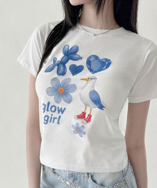 VIVID LADY(ビビッドレディー)の「グラフィックプリント 半袖カットソー(Tシャツ/カットソー・レディース・ホワイト・FREE)」の12枚目の写真