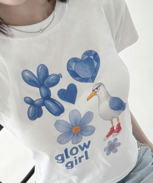 VIVID LADY(ビビッドレディー)の「グラフィックプリント 半袖カットソー(Tシャツ/カットソー・レディース・ホワイト・FREE)」の3枚目の写真