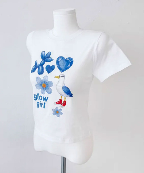 VIVID LADY(ビビッドレディー)の「グラフィックプリント 半袖カットソー(Tシャツ/カットソー・レディース・ホワイト・FREE)」の8枚目の写真