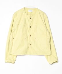本日限定unused レースアップノーカラージャケット　4 XL アンユーズド ブランド古着】UNUSED｜アンユーズドのノーカラージャケット（コットン