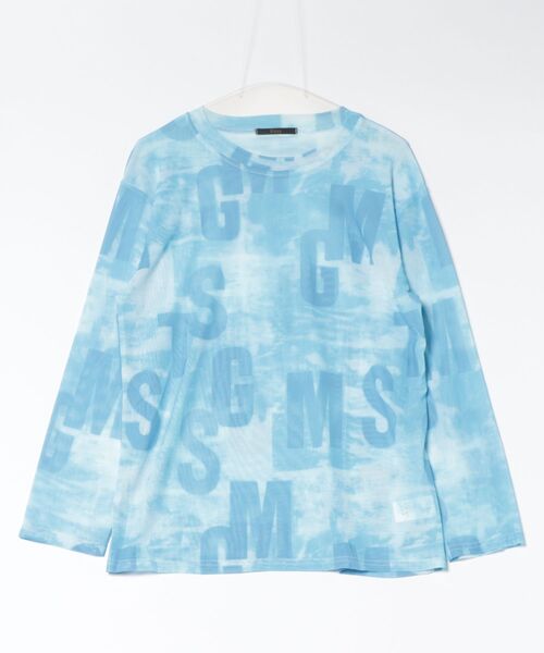 Ritzy(リッツィー)の「Y2K シアーロゴプリントルーズトップス(Tシャツ/カットソー・レディース・イエロー/ブルー・FREE)」の11枚目の写真